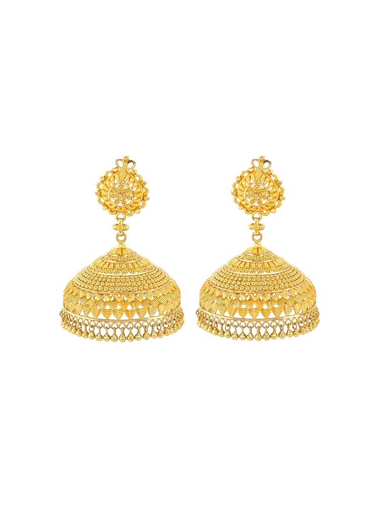 Super Big GOLD Dipped Jhumkas - PAPEEHA JEWELRY