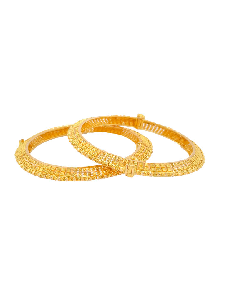 Gold Bangles 22 Karat set of 2 – aabhushan Jewelers